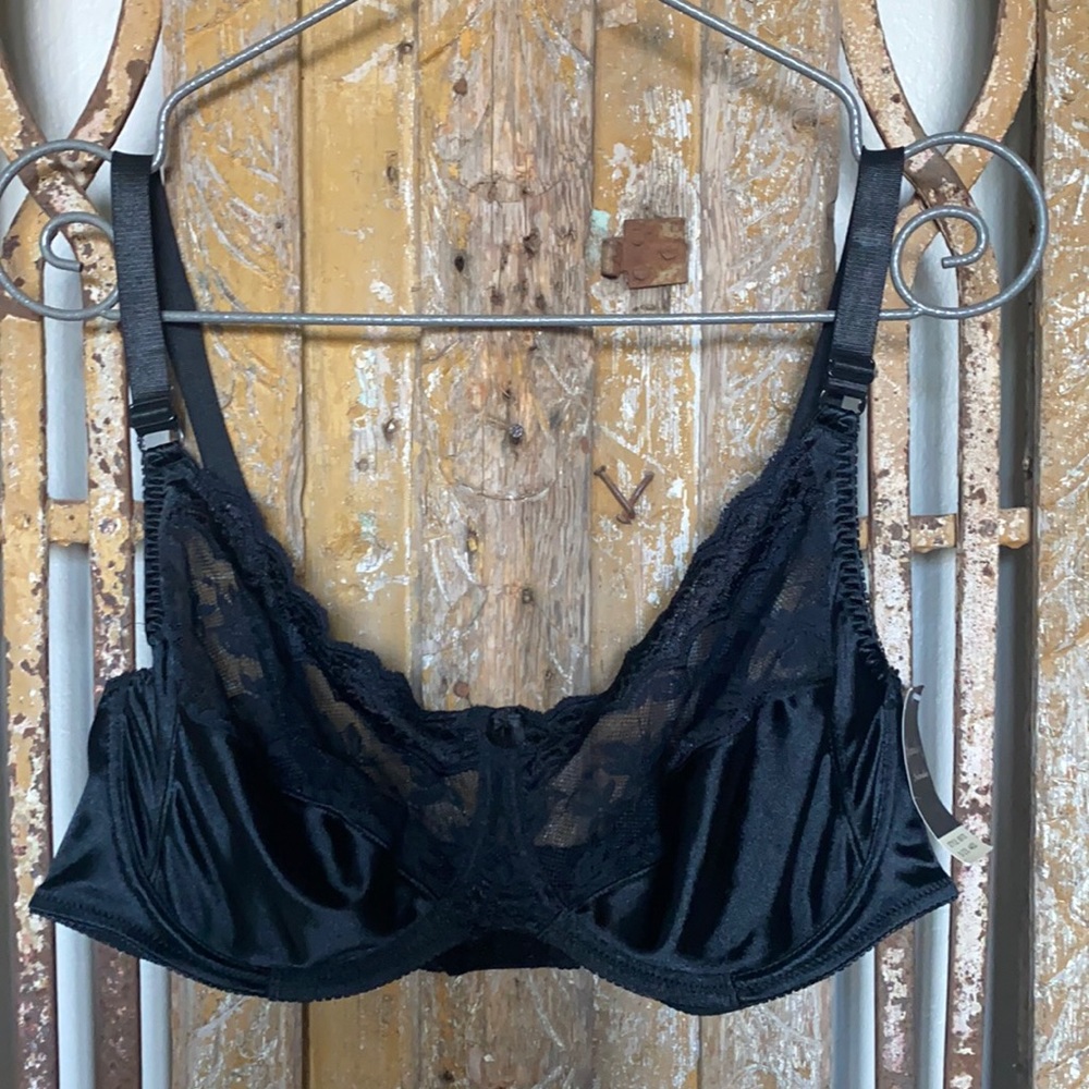 JENNIFER INTIMATES BLACK UNDERWIRE BRA PLUS SIZE 44 DD NEW